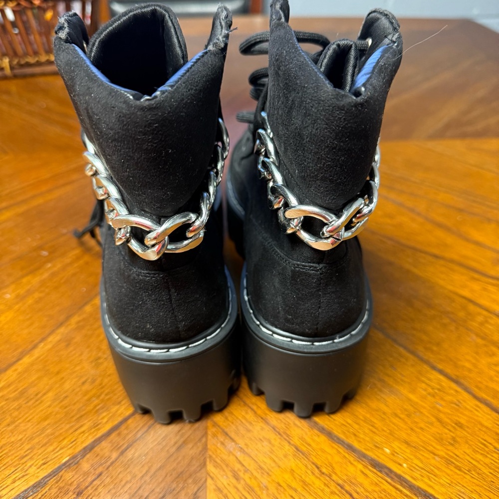 BAMBOO Pantages-01 Lace-up platform chunky heels ankle punk boots - Picture 3 of 6